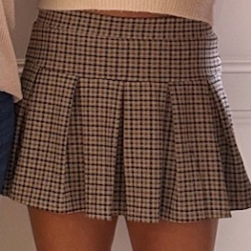 American Eagle Outfitters knit plaid skort